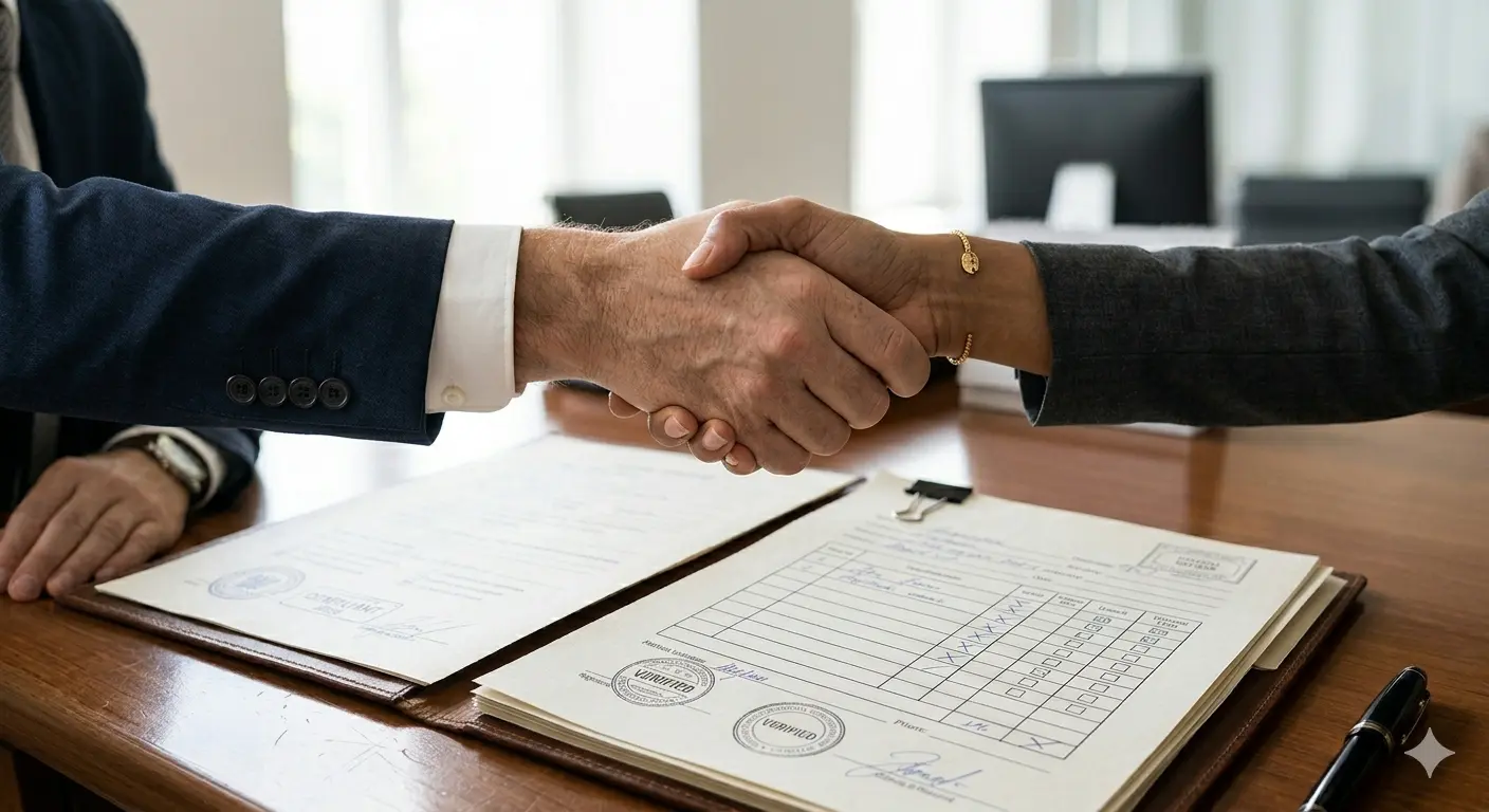 Business compliance handshake